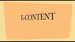 Development of E-Content