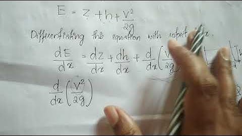 FM2 - MODULE 5 - DYNAMIC EQUATION OF GRADUALLY VARIED FLOW PART ( Derivation) PART 1