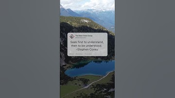 Seek first to understand, Then...