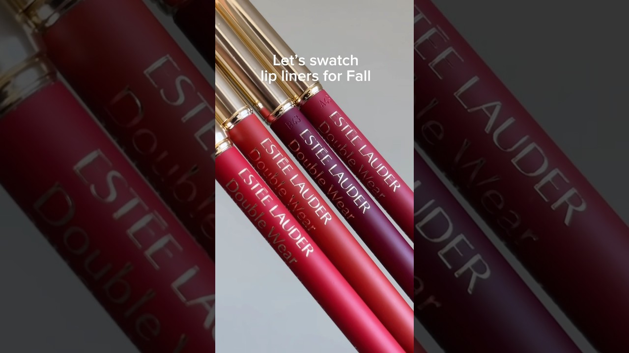 #Swatching Lip Liners for Fall #esteelauder #fallmakeup #makeup