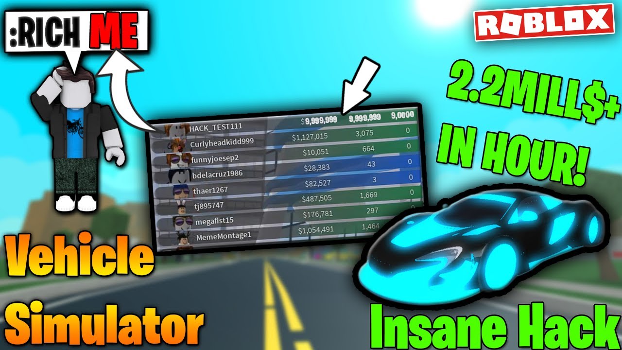 New Vehicle Simulator Script Hack Autofarm Make 2 2million An Hour 2020 Roblox Youtube - roblox vehicle simulator script pastebin gui roblox injector
