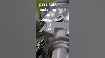 #shorts installing pass light on splendor plus detiald vdo on channel