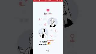 SweetMeet app - can’t create an account screenshot 1