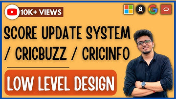 Low Level Designs (LLD - 5) : Cricket Score Update System / CricInfo / Cricbuzz  #lowleveldesign