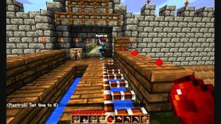 Minecraft - Miners of the Nexus - Building a piston drawbridge