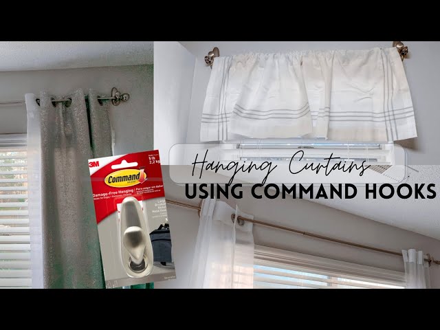 HOW TO HANG A CURTAIN ROD WITH COMMAND HOOKS