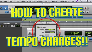 How To Create Tempo Changes In Pro Tools