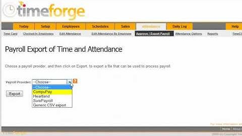 TimeForge Attendance Overview