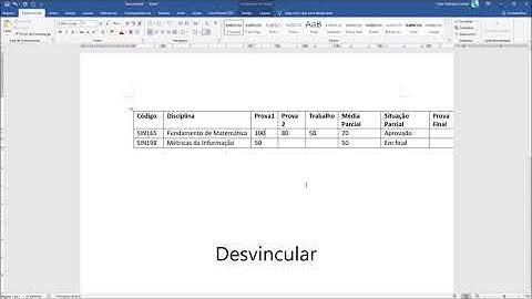 Vincular e Desvincular Tabela do Excel para o Word