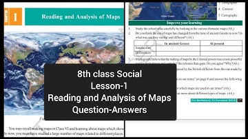 8th class Social Lesson-1 Reading and Analysis of Maps Question - Answers| Telangana State board