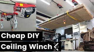 Cheap DIY Ceiling Winch-Overhead Hoist