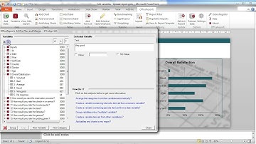 Variables - Edit variables and update report