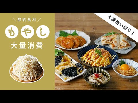 【節約食材！もやしで6品】コスパ抜群！もやし料理に困った時にも！大量消費レシピ集