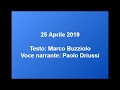 25 aprile 2019  testo di marco buzziolo  voce narrante paolo driussi