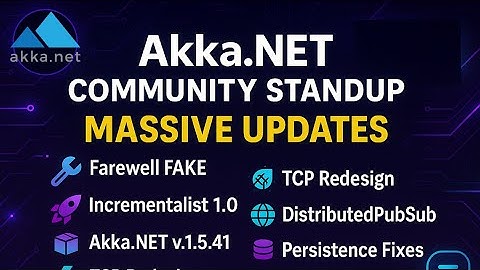 Akka.NET 05-14-2025 Community Standup: Akka.IO, Persistence Overhauls and More