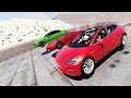 Cars vs speed downhill jump driver  beamng drive