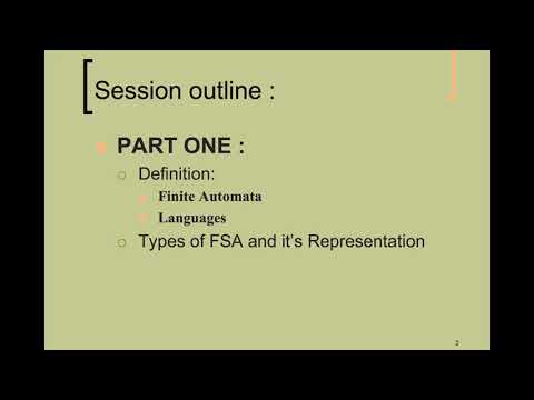 ITDR1103 VideoRecording 7 Lecture7 FiniteAutomataandLanguages Intro