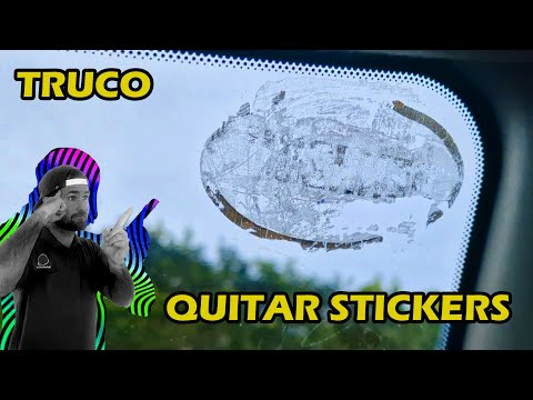 QUITAR STICKERS del cristal del auto - FACIL , RAPIDO y GRATIS