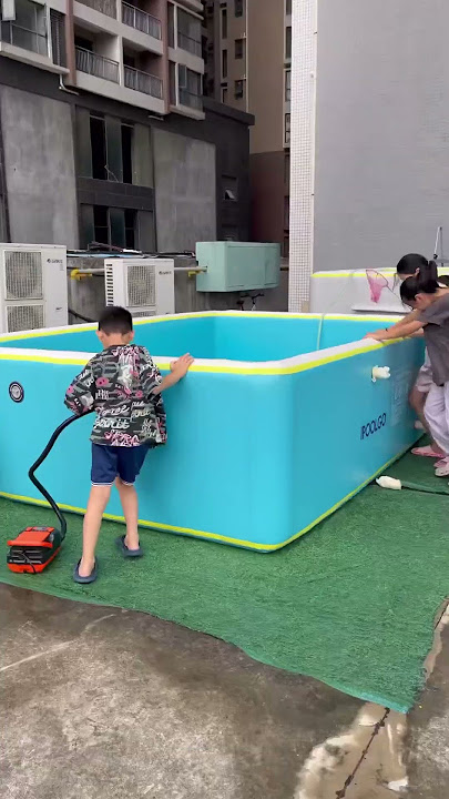 Rectangle 3.3m *2.3m *0.8m size inflatable swimming pool IPOOLGO Pool #inflatablepool #pool #pools