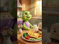 Bread & Butter Toast Time! | Healthy Breakfast for Kids | Purple Turtle | #shorts