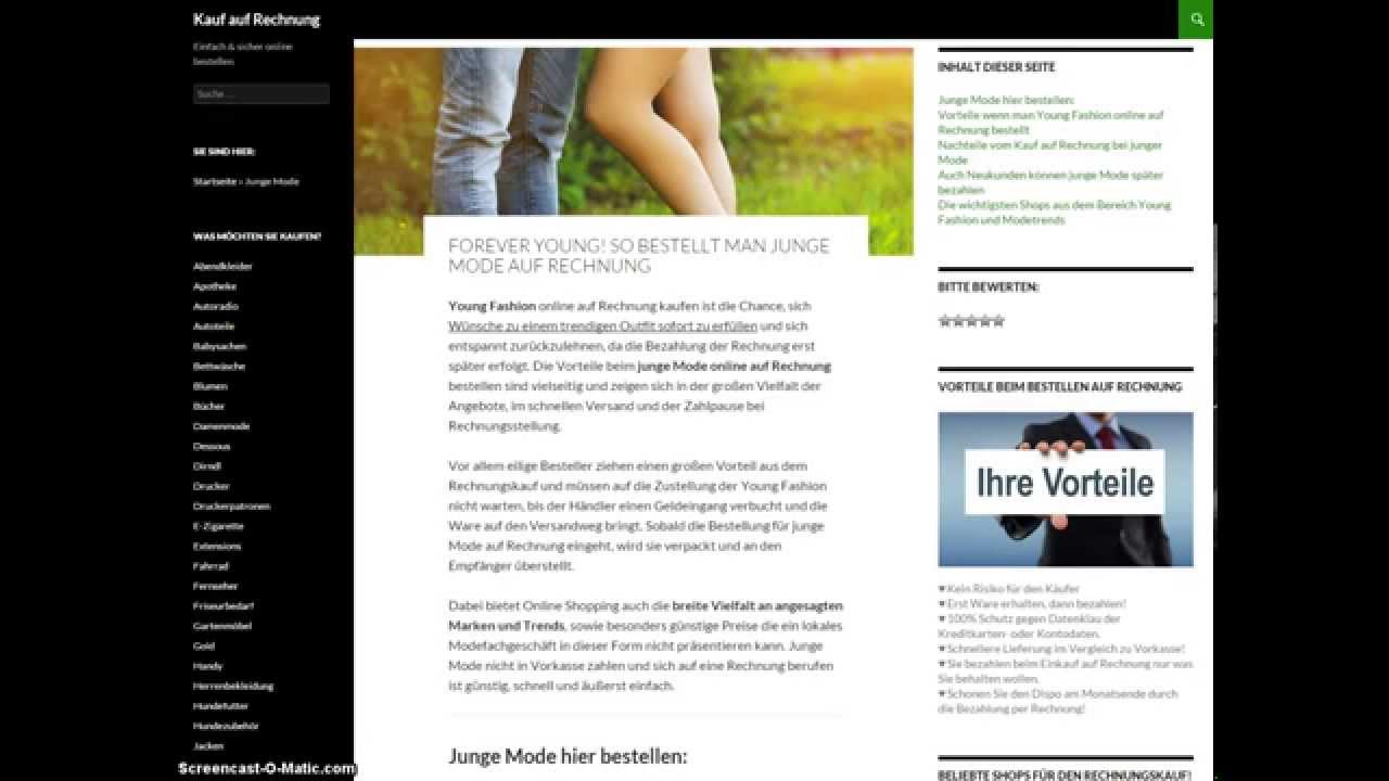 Junge Mode 100% sicher im Internet bestellen - Kauf auf Rechnung