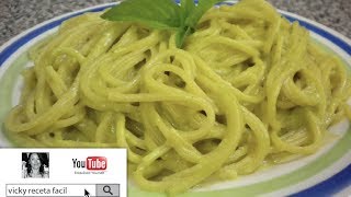 ESPAGUETI VERDE | Vicky Receta Facil