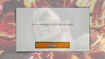A communication error has occurred