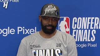 Kyrie Irving talks Game 5 Win vs Timberwolves, Postgame Interview