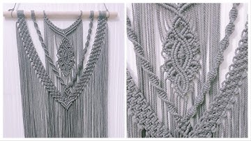 DIY Macrame Wall Hanging for beginners, free macrame pattern by TNARTNCRAFTS