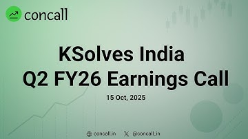 KSolves Q2 & H1 FY26 Earnings Conference Call | Concall.in