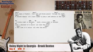 🎸 Rainy Night In Georgia - Brook Benton Guitar Backing Track with chords and lyrics