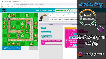 (Code.Org) Kurs: 2 Ders: 6 Labirent: Döngüler