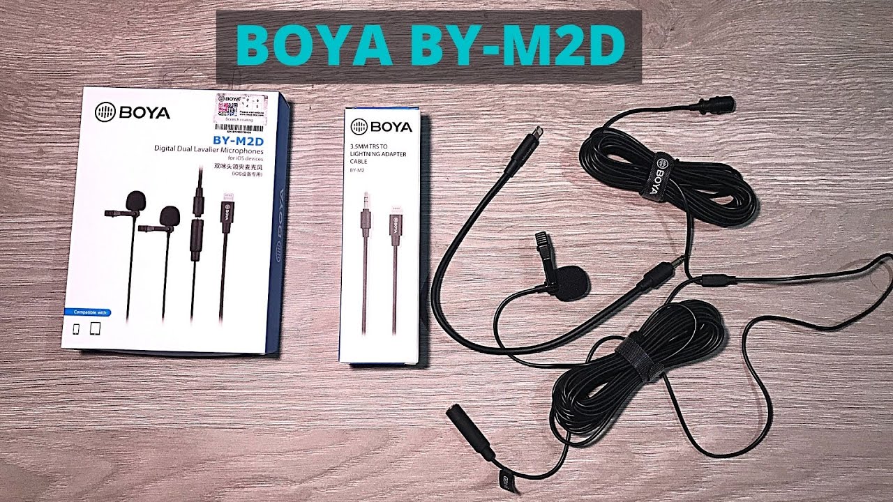 Microfono Lavalier Dual para iOS Boya BY-M2D