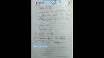 Daily routine for OCS/CGL/ PEO. #vlogwithprakash #opsc #osssc #ossc #peo