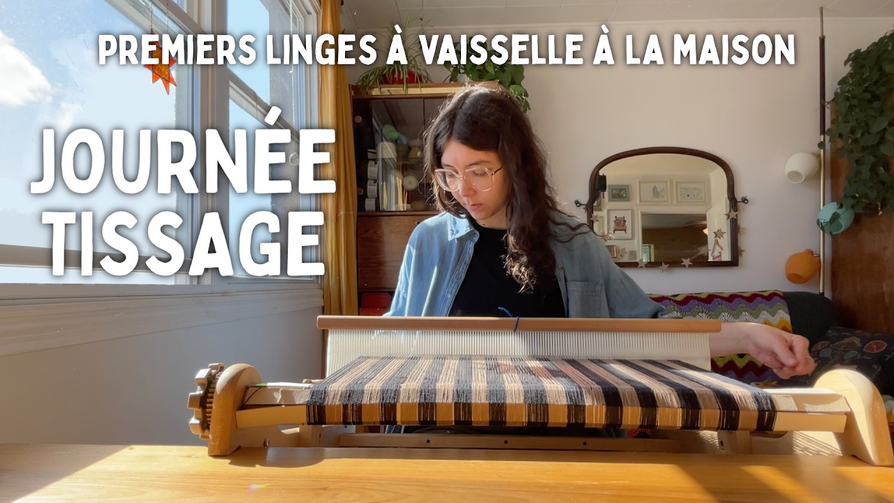 🪡 tisse avec moi ✹ une journée pour terminer ces linges à vaisselle