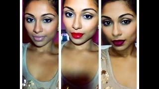 Holiday Makeup Tutorial with 3 Lip Options