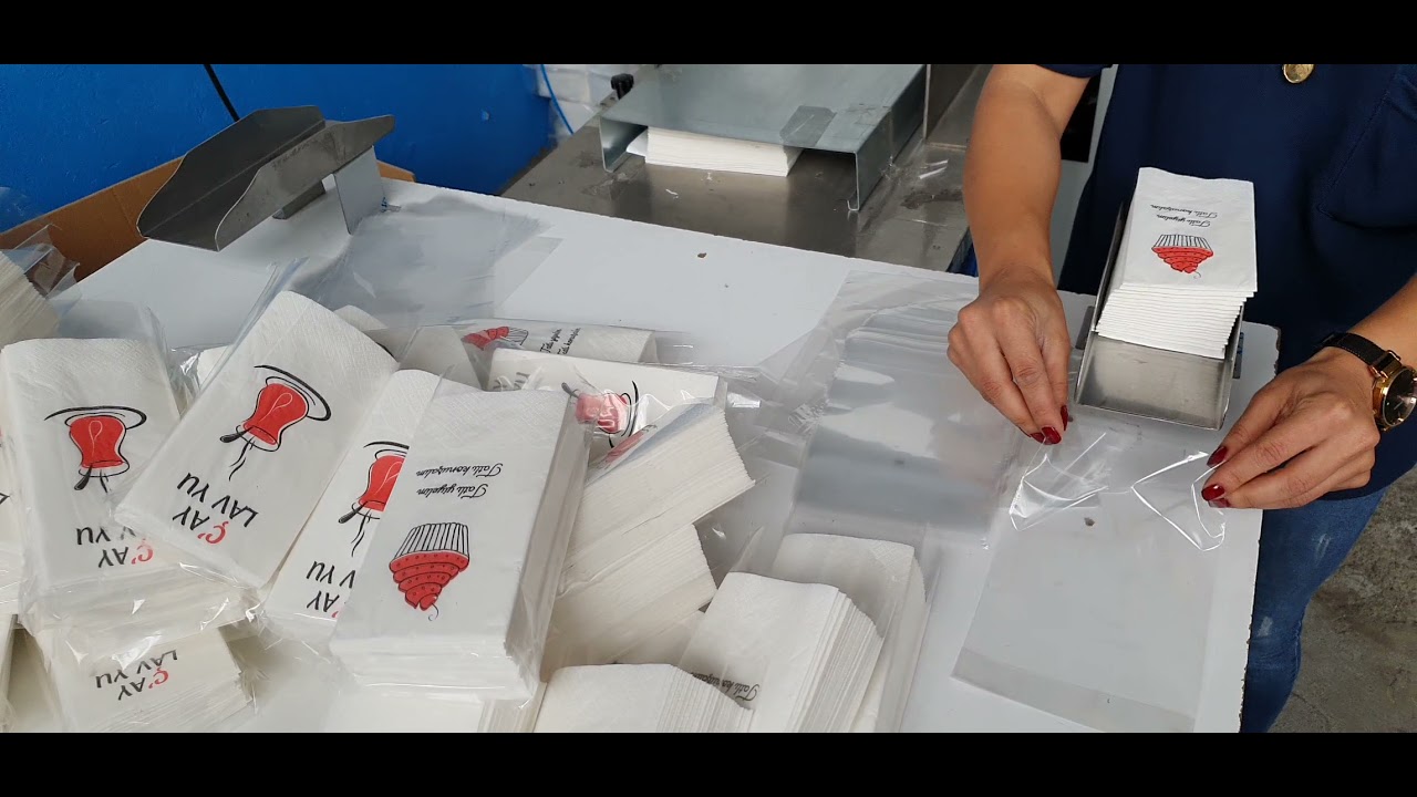 Baskılı 33x33 Peçete Makinası / color printed napkin machine/машина для салфеток с цветным принтом