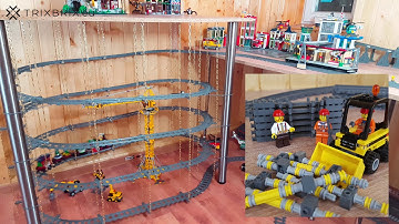 Incredible Lego Train Incline on Chains and Customized Trixbrix.eu Cross-Beams