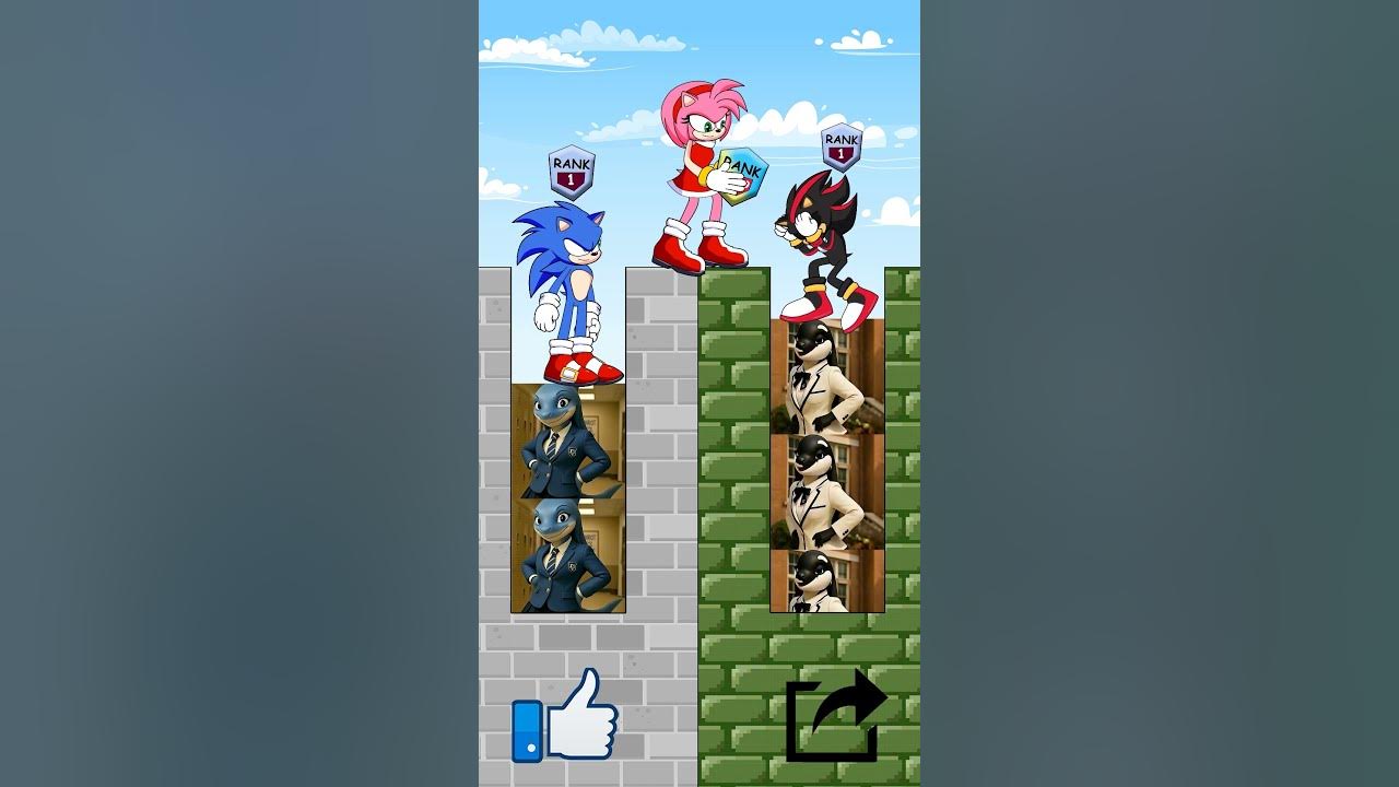 Sonic x Shadow, who will win rank 9999? Brainrot Song Challenge! #sonic #brainrotanimals #ranked