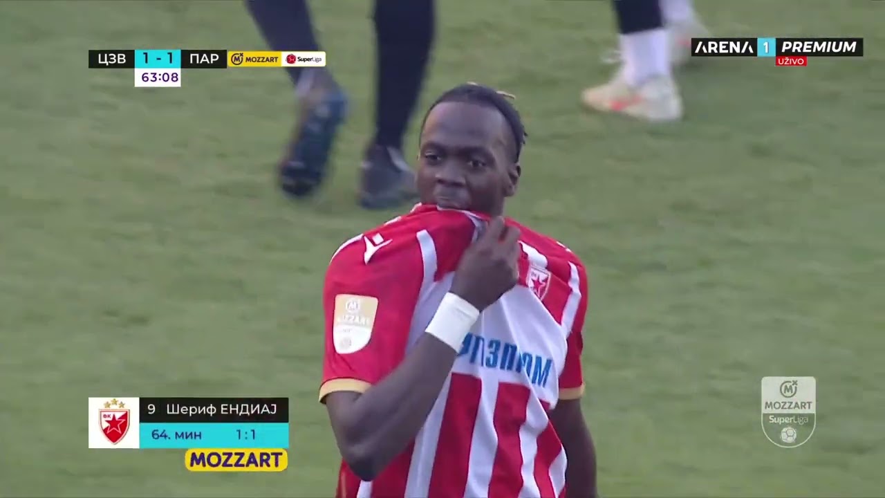 MOZZART BET SUPERLIGA SRBIJE (plej-of, 1.kolo): Crvena zvezda - Partizan 2:1 / 12.04.2025.