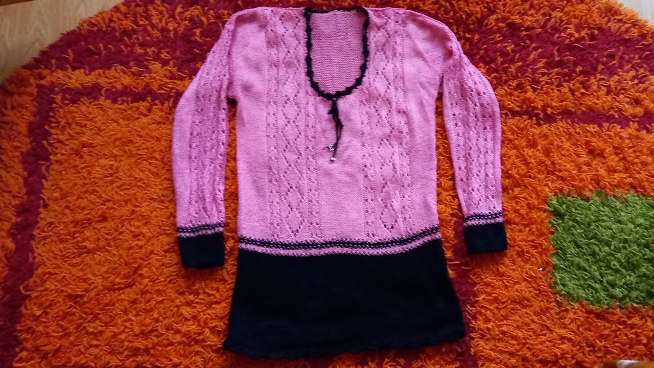 Cum tricotăm pulover manual!Sfatul bunicii.Seniora sueter.Strickpullover.Maglia.Sweter Women's.