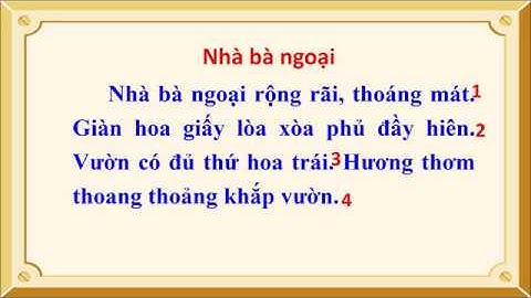 CHÍNH TẢ LỚP 1- BÀI NHÀ BÀ NGOẠI