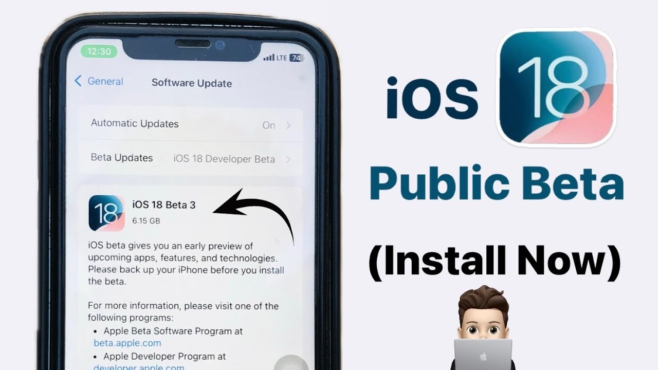 Install iOS 18 Public beta on any iPhone || Download & install IOS 18 ...