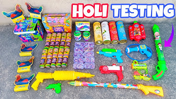 Testing Different Types Of Holi Stash 2022 • Full fun 🤣 • Holi Testing • Holi Unique items • colours