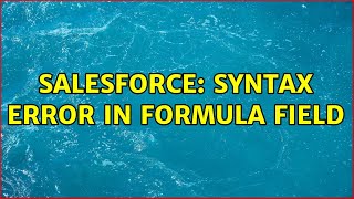 Salesforce: Syntax Error in Formula Field Net Worth
