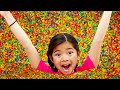 Emma Jannie and Alex Pretend Play with Colorful Magic Orbeez Shower Adventure