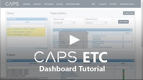 CAPS ETC: Dashboard Tutorial Video