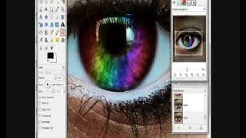 ♡How to create easy "Rainbow Eyes" in GIMP♡