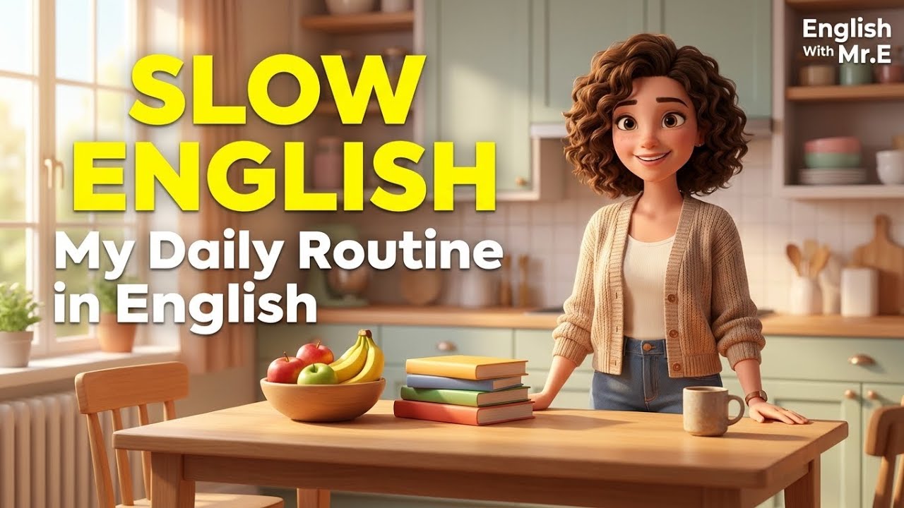Slow English – My Daily Routine | Easy English Speaking Practice for ...