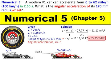Numerical 5 Chapter 5 Physics Class 11 | Rotational and Circular Motion | 1st Year KPK Syllabus